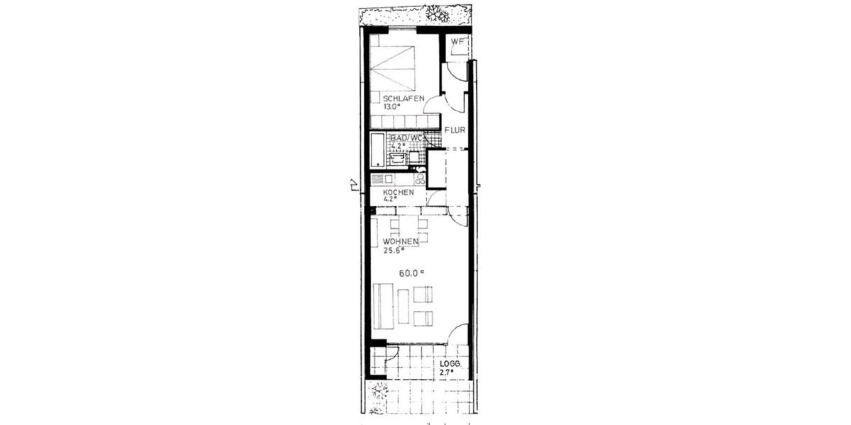 Etagenwohnung Bischofsgrün - 2 Zimmer, 63 m&sup2;, 119.000&euro; | Angebot:26695357