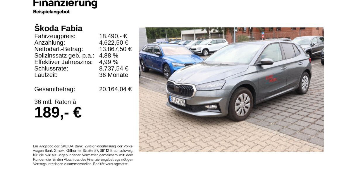 Skoda Fabia 10.500 km 18.290 &euro; Gifhorn 38518
