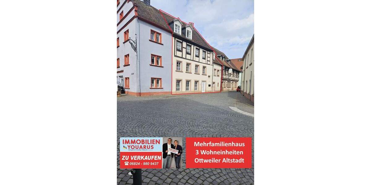 Großzügiges Mehrfamiliehaus mit 3 Wohneinheiten in der Ottweiler Altstadt 1 zimmer