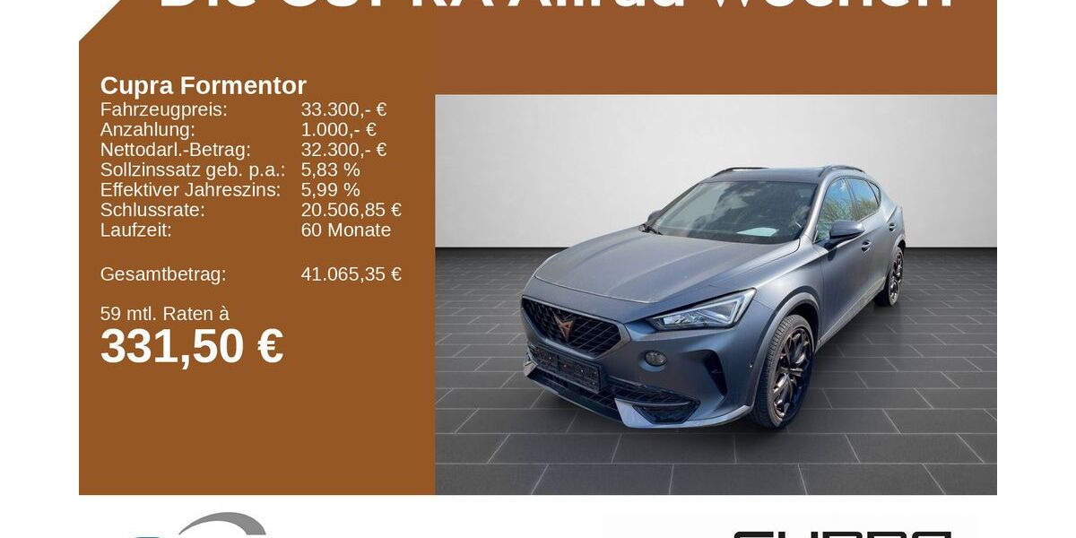 Cupra Formentor 55.451 km 33.300 &euro; Ladenburg 68526