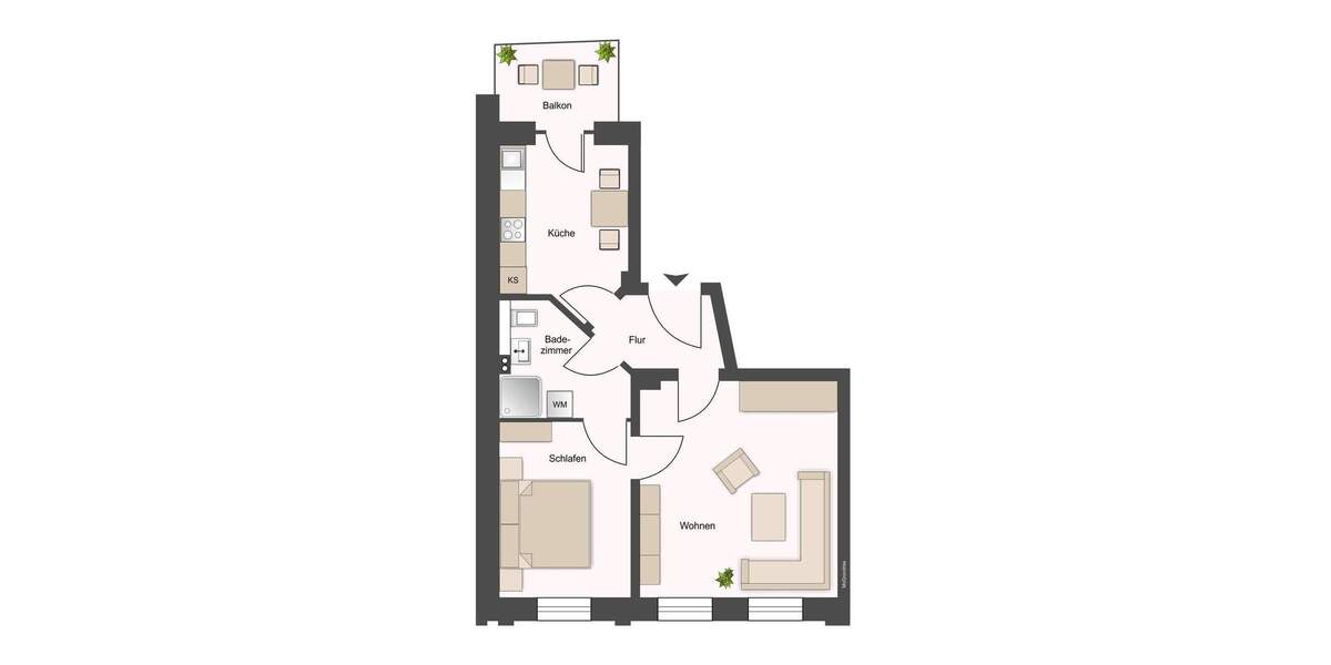 Etagenwohnung Meißen - 2 Zimmer, 43 m&sup2;, 64.000&euro; | Angebot:25836595