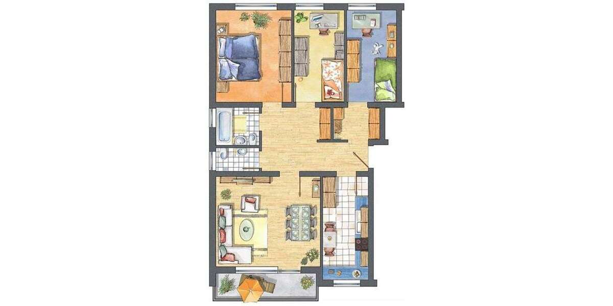 Etagenwohnung Germering Neugermering - 4 Zimmer, 87 m&sup2;, 525.000&euro; | Angebot:25972820