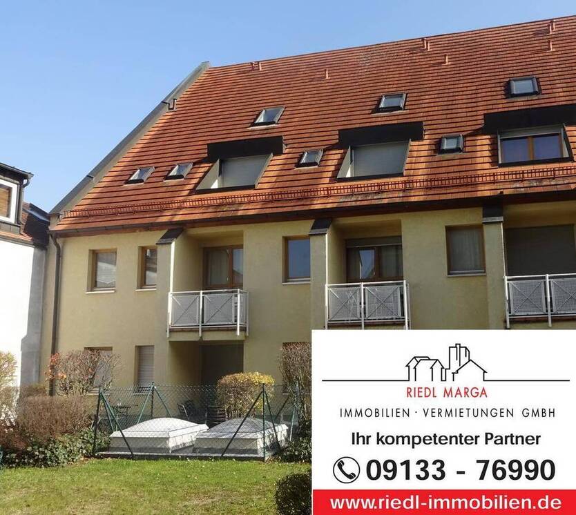 Schönes 1-Zimmer-Apartment mit Balkon in zentraler Lage von Baiersdorf