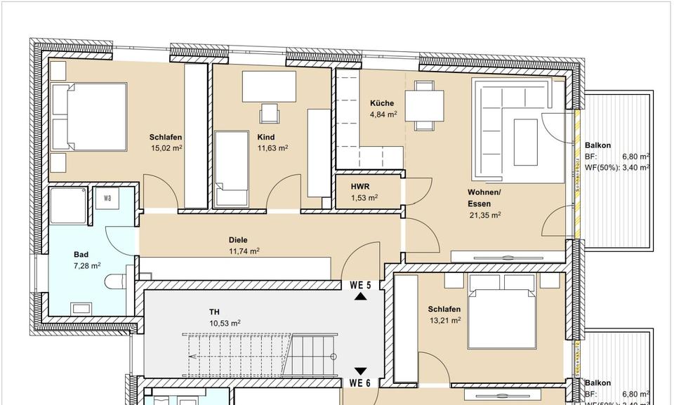 Etagenwohnung Eutin - 3 Zimmer, 77 m&sup2;, 1.150&euro; | Angebot:26312195