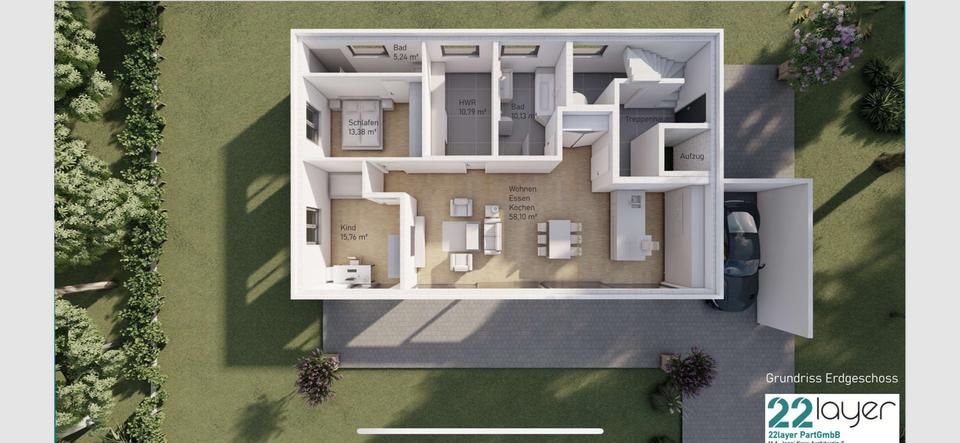 Erdgeschoßwohnung Detmold Hiddesen - 3 Zimmer, 134 m&sup2;, 550.000&euro; | Angebot:25477906