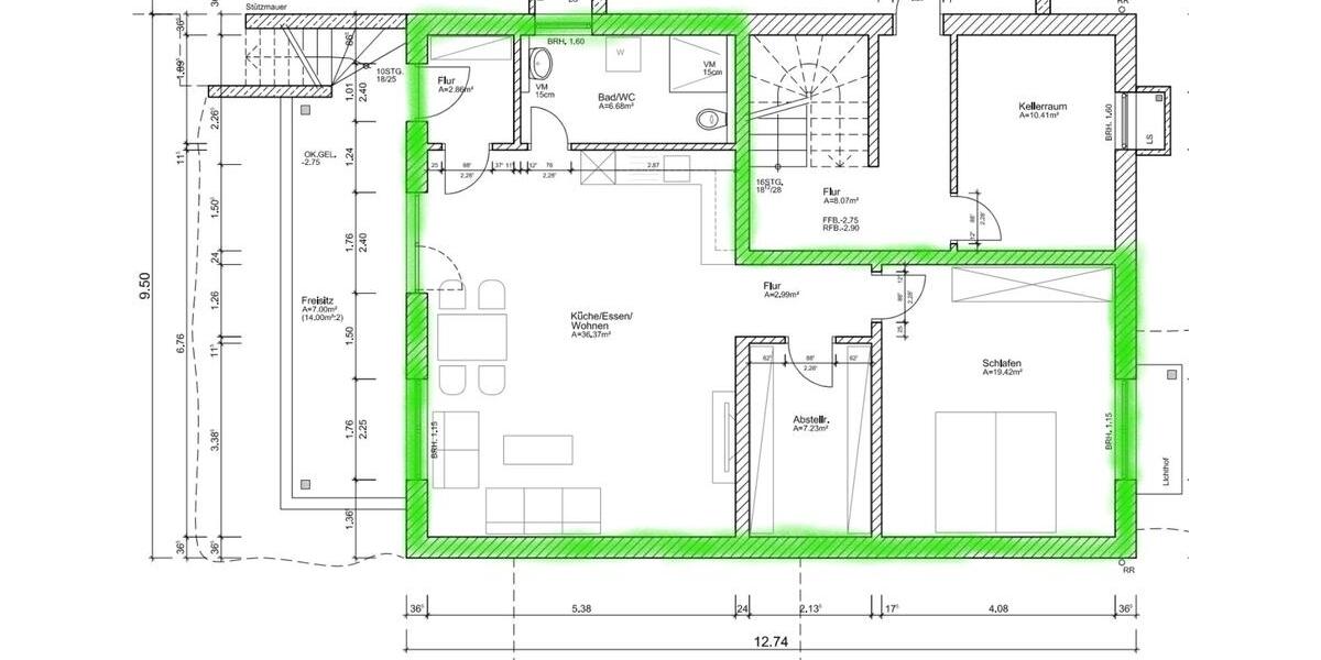 Teilmöblierte, neuwertige 2 Zimmerwohnung Terrasse 1-2 Erw 2 zimmer