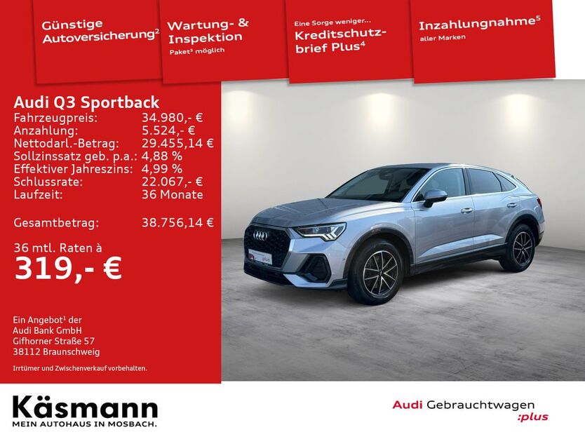 Audi Q3 32.425 km 34.980 € Mosbach 74821