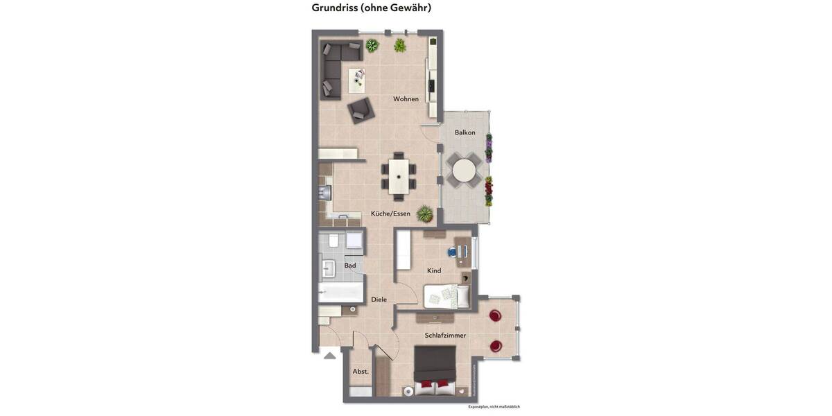Etagenwohnung Karlsruhe Neureut - 3 Zimmer, 73 m&sup2;, 317.000&euro; | Angebot:26672324