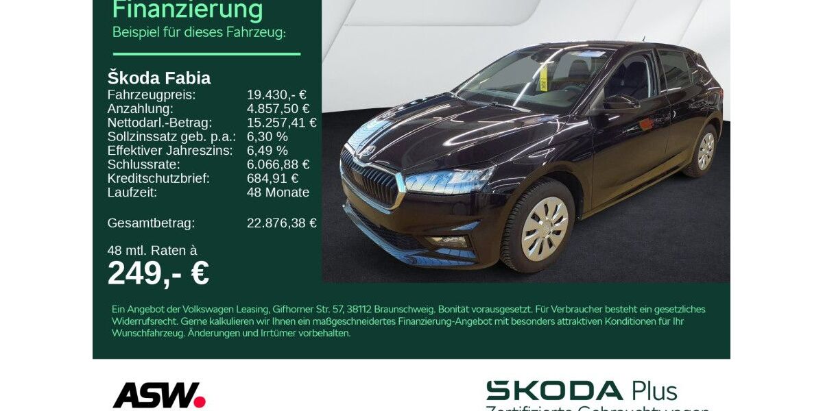 Skoda Fabia 5.200 km 19.430 &euro; Bad Rappenau 74906