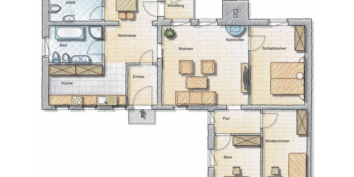 Bungalow Groß Köris Klein Köris - 5 Zimmer, 97 m&sup2;, 1.600&euro; | Angebot:26393154