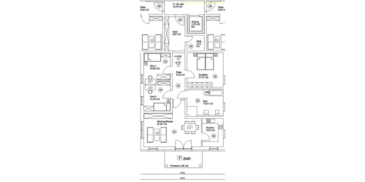 Moderner Grundriss - hochwertig gebaut - KfW-40-Energiesparhaus 4-Zimmer - WFL 114 m² mit Garten u. Terrasse ab sofort zu vermieten. - Erdgeschoßwohnung Kemnath Beste Lage | Angebot:23711103