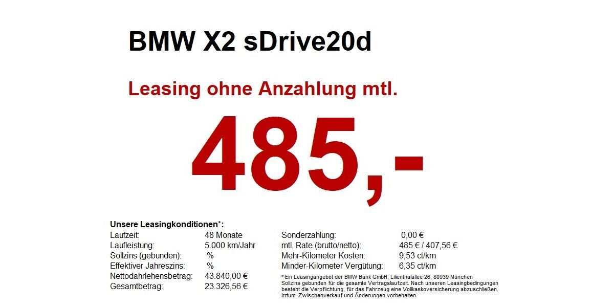 BMW X2 21.880 km 43.840 &euro; Marktsteft 97342