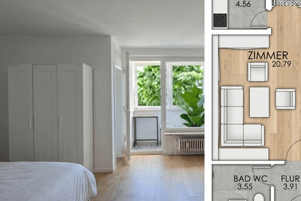 Wohnung Planegg - 1 Zimmer, 35 m&sup2;, 260.000&euro; | Angebot:27679877