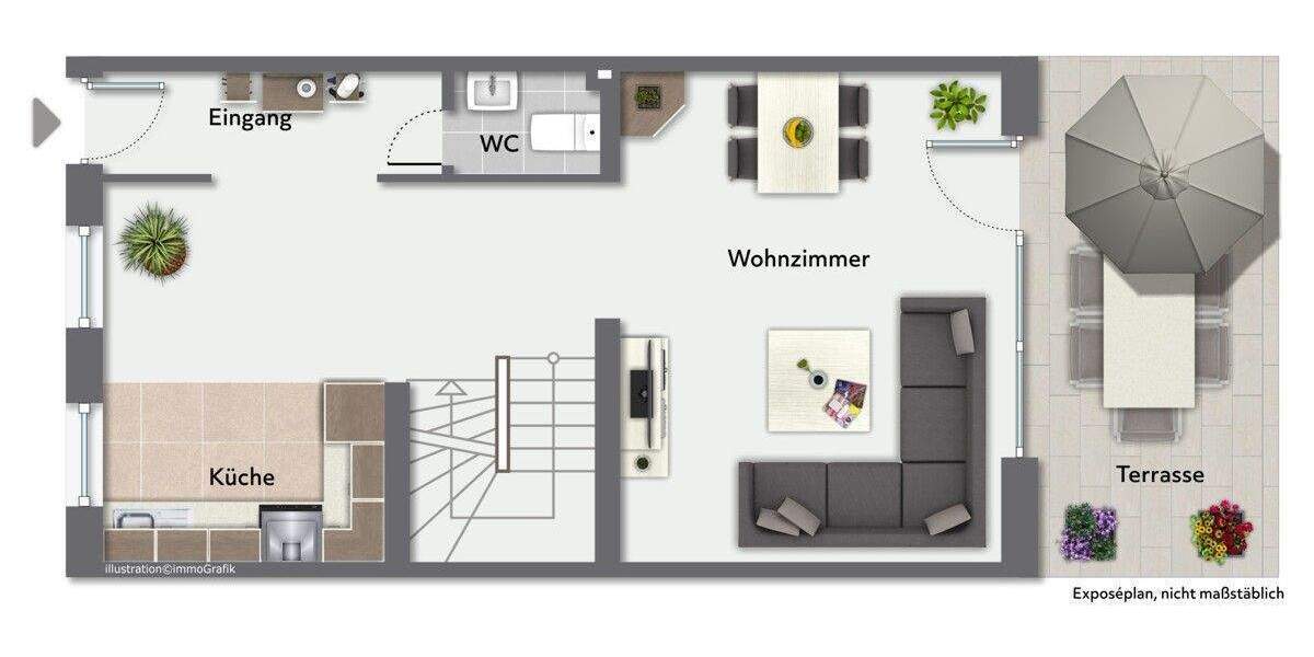 Reihenendhaus Hamburg Bramfeld - 3 Zimmer, 80 m&sup2;, 398.000&euro; | Angebot:25630933