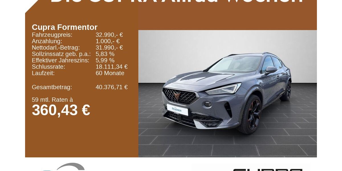 Cupra Formentor 57.263 km 32.900 &euro; Ludwigshafen 67063