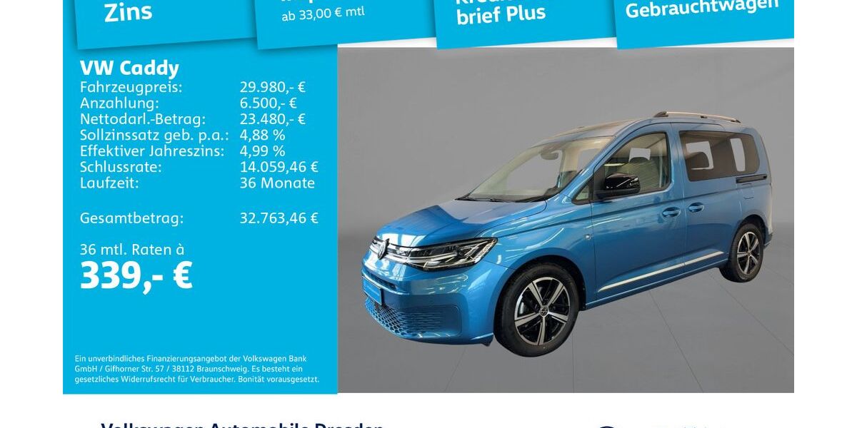 VW Caddy 17.868 km 28.980 &euro; Dresden 01169