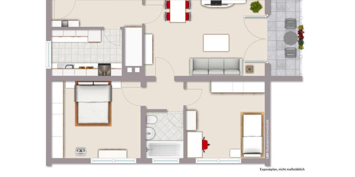 Etagenwohnung Plettenberg - 3 Zimmer, 66 m&sup2;, 480&euro; | Angebot:26413462