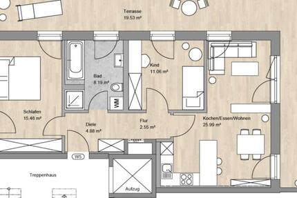 Eigentumswohnung 87,66m² inklusive Balkon, und 2 Stellplätze 3 zimmer