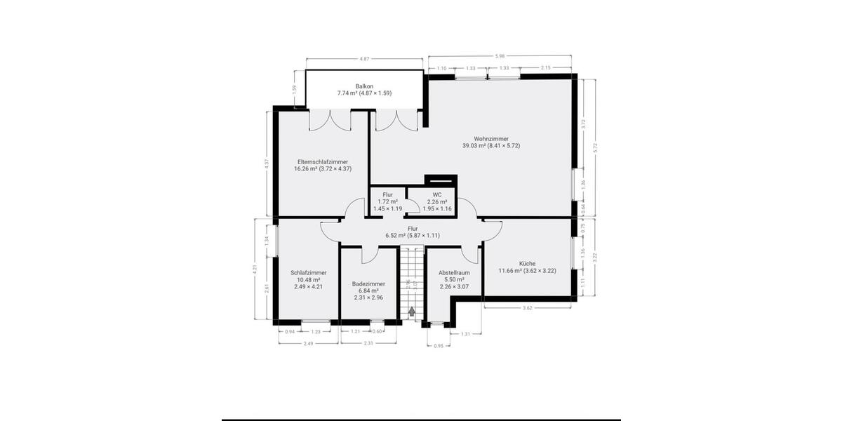 Dachgeschoßwohnung Oyten - 2 Zimmer, 104 m&sup2;, 1.450&euro; | Angebot:26141887