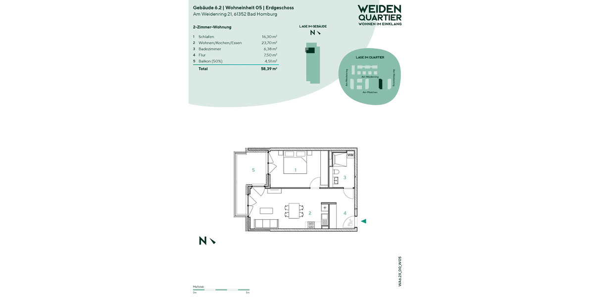 Erdgeschoßwohnung Bad Homburg vor der Höhe Gonzenheim - 2 Zimmer, 58 m&sup2;, 995&euro; | Angebot:26663706