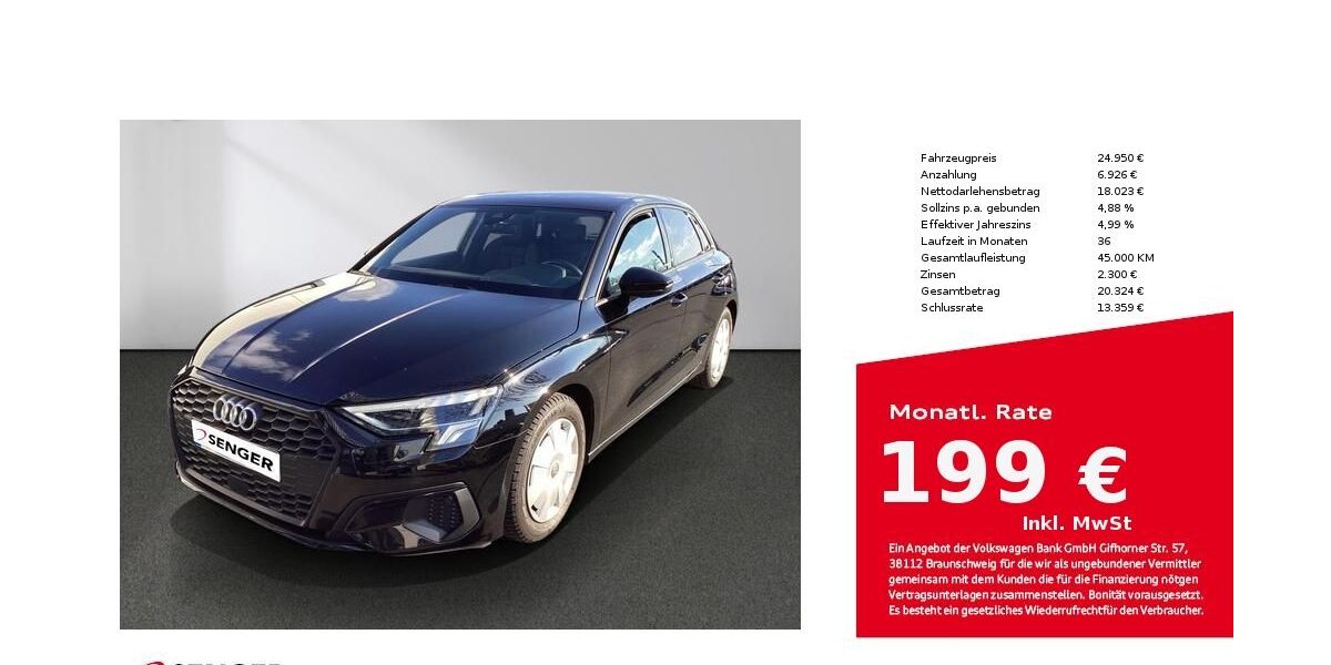Audi A3 32.100 km 24.950 &euro; Lübeck 23556