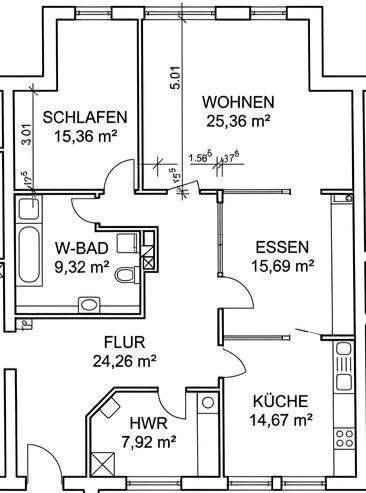 Etagenwohnung Lathen - 2 Zimmer, 110 m&sup2;, 185.000&euro; | Angebot:26563330