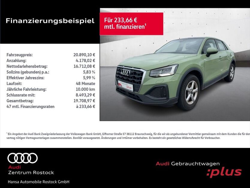 Audi Q2 41.942 km 20.290 € Rostock 18059