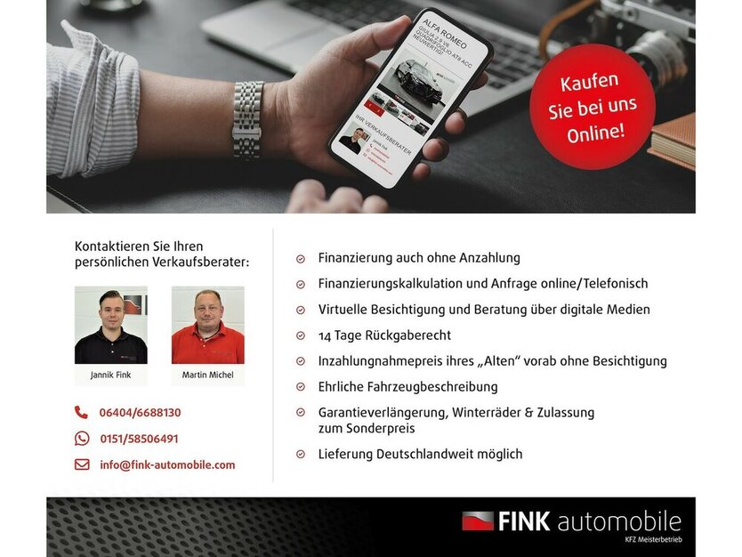 500e Action Carplay Android Automatik 1.Hand