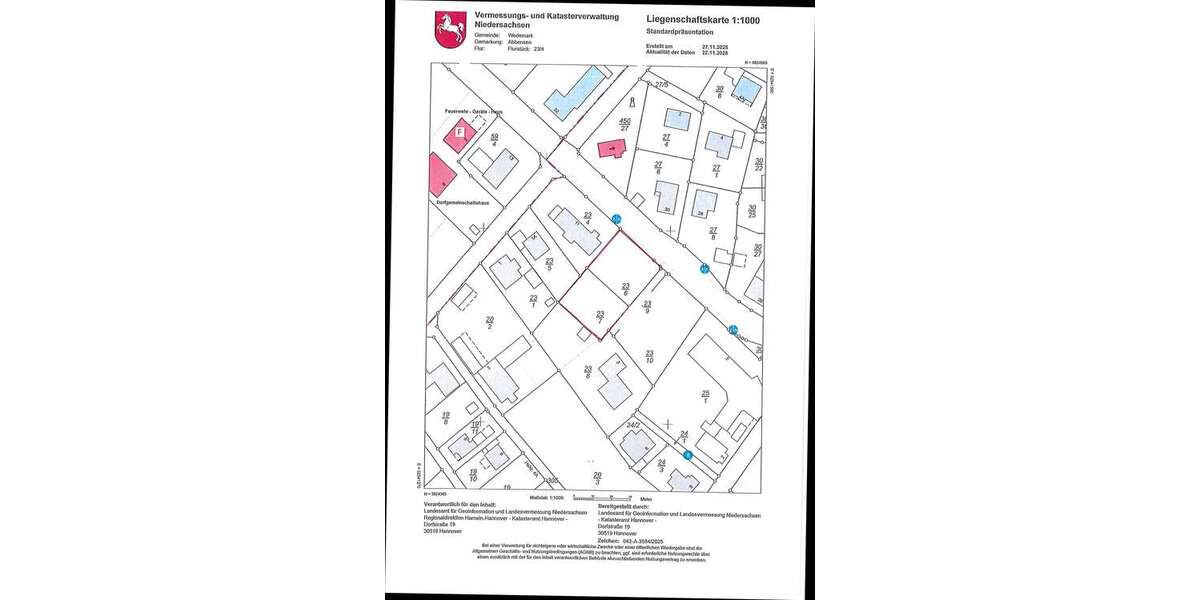 Grundstück zu verkaufen in Wedemark 116.000 € 700 m² zimmer