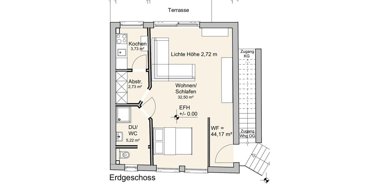 Erdgeschoßwohnung Mechernich - 1 Zimmer, 56 m&sup2;, 560&euro; | Angebot:26385882