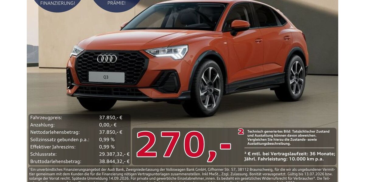 Audi Q3 19.532 km 37.850 &euro; Ingolstadt 85057