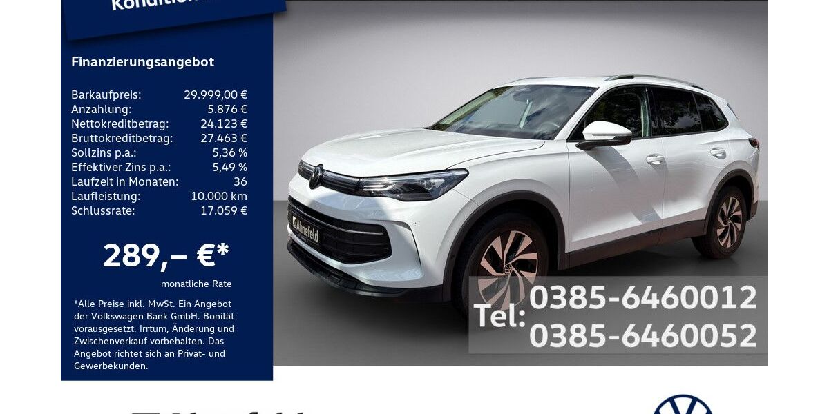 VW Tiguan 55.500 km 29.999 &euro; Schwerin 19061