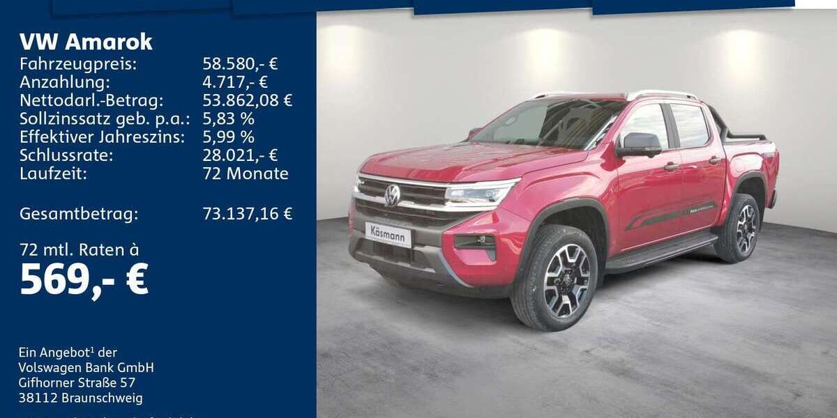 VW Amarok 18.027 km 58.580 &euro; Mosbach 74821