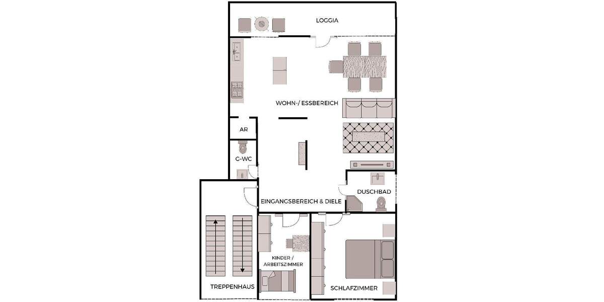 Etagenwohnung Hagen Hochschulviertel - 3 Zimmer, 81 m&sup2;, 630&euro; | Angebot:24990396
