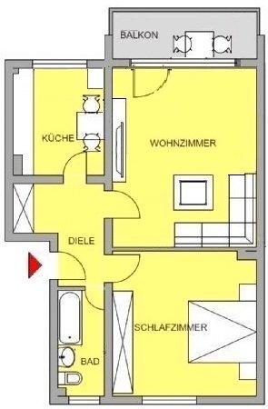 Erdgeschoßwohnung Köln Porz - 2 Zimmer, 59 m&sup2;, 226.000&euro; | Angebot:26539695