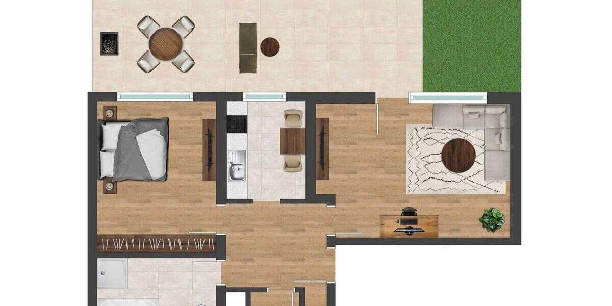 Terrassenwohnung Würselen Morsbach - 2 Zimmer, 72 m&sup2;, 220.000&euro; | Angebot:25141878
