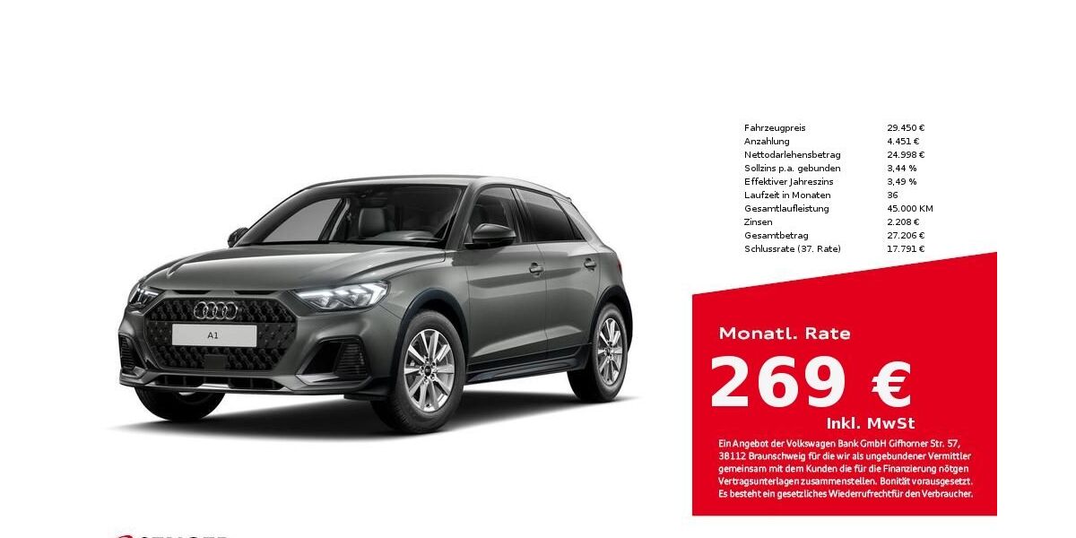 Audi A1 8.400 km 29.450 &euro; Lübeck 23556