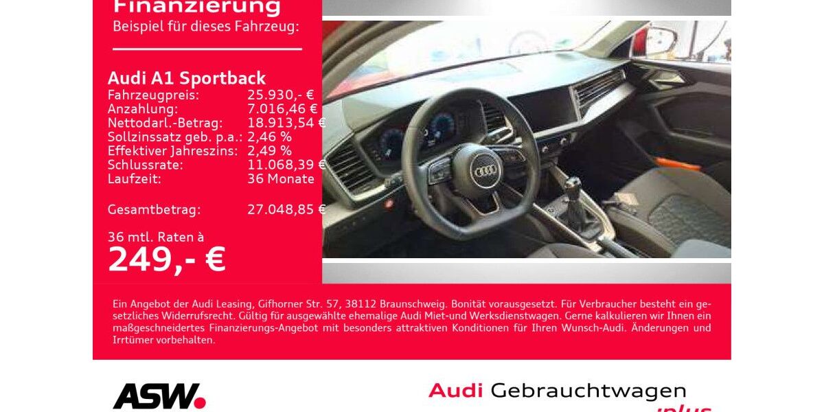 Audi A1 1.300 km 25.360 &euro; Heilbronn 74074