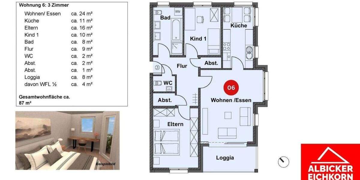 Etagenwohnung Wutöschingen - 3 Zimmer, 87 m&sup2;, 365.400&euro; | Angebot:25696582