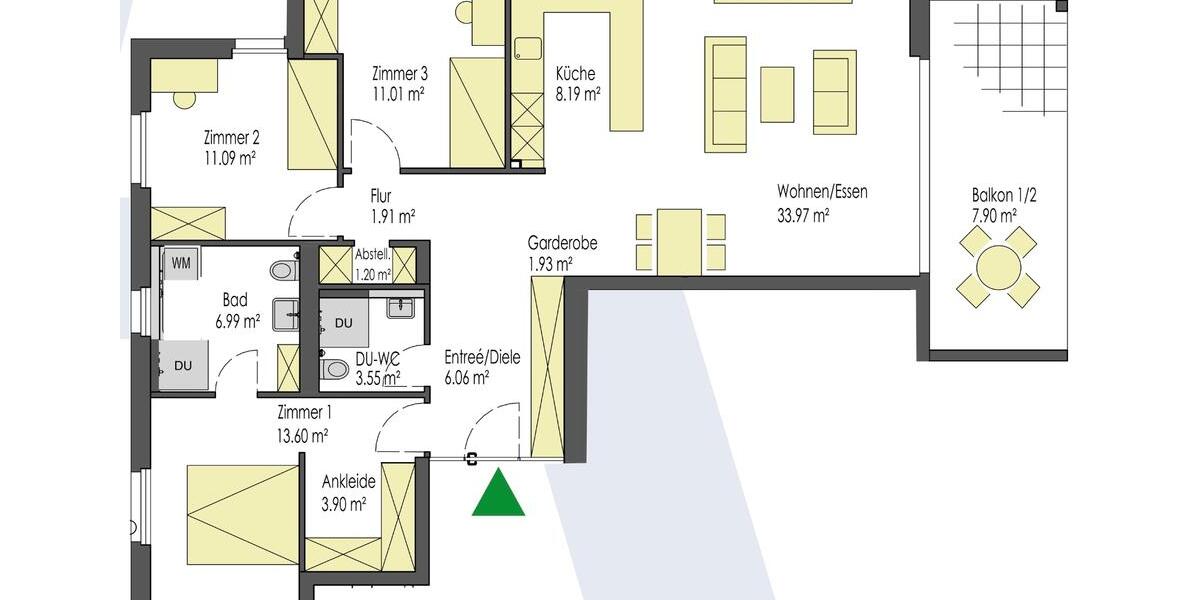 Etagenwohnung Lörrach - 4 Zimmer, 111 m&sup2;, 1.650&euro; | Angebot:26399972
