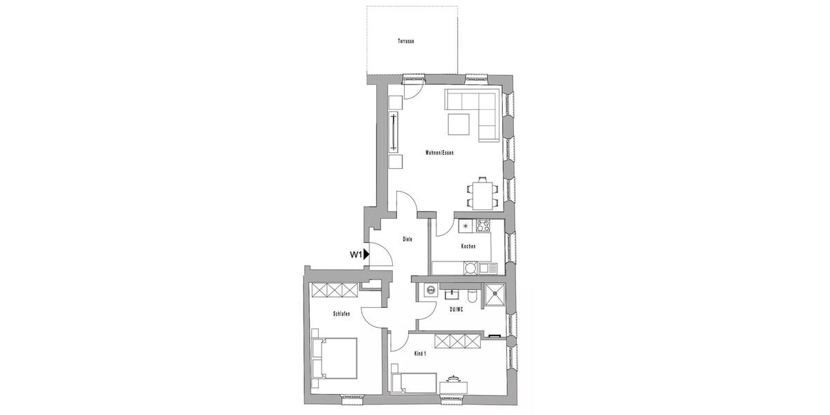 Erdgeschoßwohnung Rückersdorf - 3 Zimmer, 95 m&sup2;, 1.235&euro; | Angebot:26407121