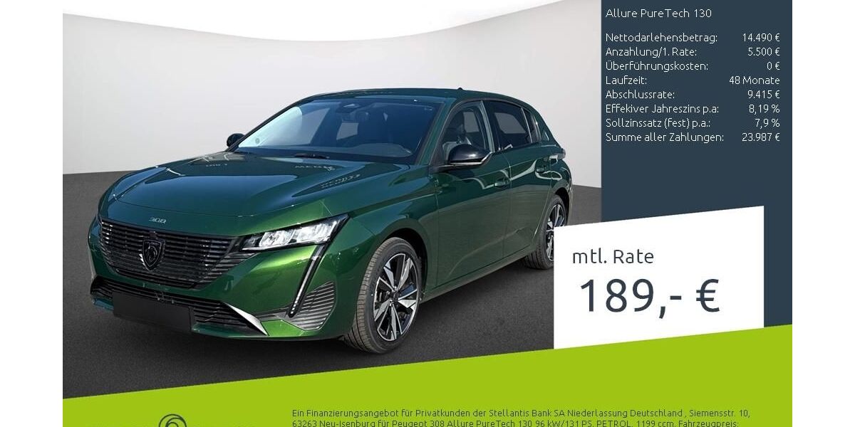 Peugeot 308 19.545 km 19.990 &euro; Bocholt 46395