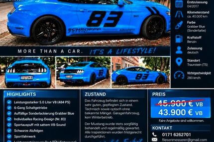 Ford Mustang 40.000 km 43.900 &euro; Staudach 83324