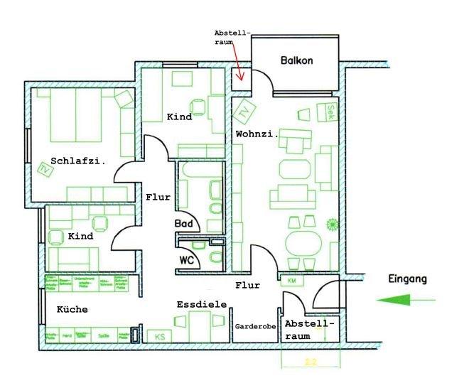 Etagenwohnung Braunschweig Nordstadt - 4 Zimmer, 102 m&sup2;, 299.000&euro; | Angebot:27075078