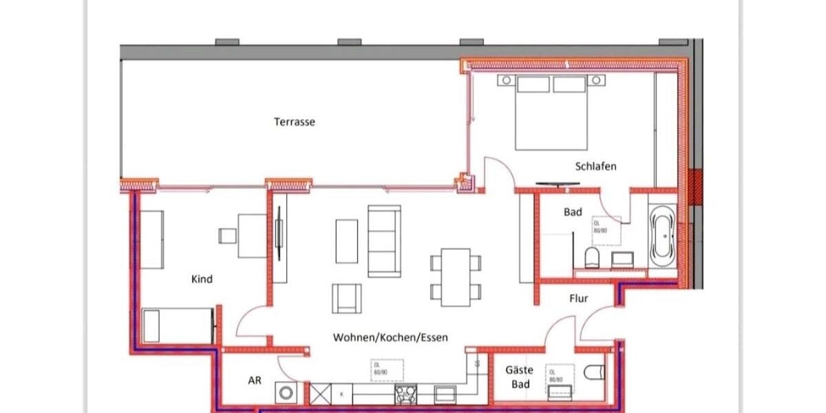 Tolle Penthouse Wohnung zu vermieten 3 zimmer