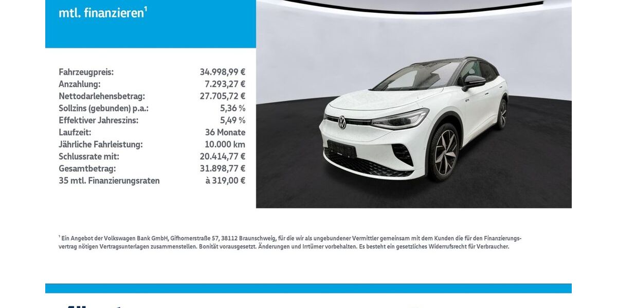 VW ID.4 59.635 km 34.999 &euro; Leinefelde-Worbis/DE 37327