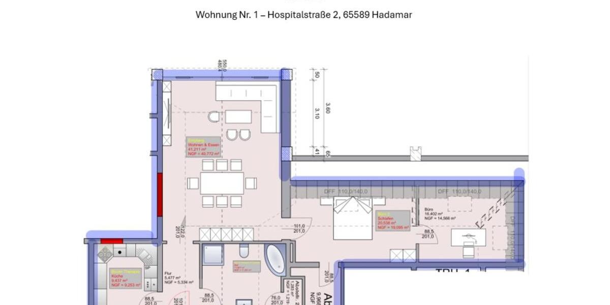 Dachgeschoßwohnung Hadamar - 3 Zimmer, 110 m&sup2;, 970&euro; | Angebot:25146051