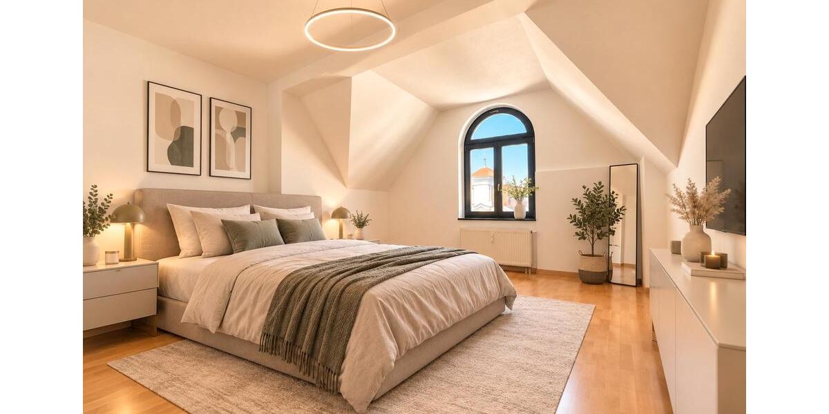 Dachgeschoßwohnung Leipzig Mitte - 4.5 Zimmer, 118 m&sup2;, 395.000&euro; | Angebot:27642205