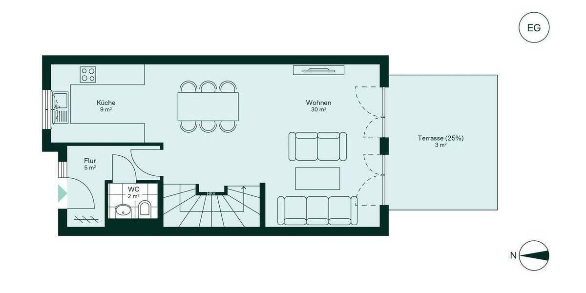 Reihenmittelhaus Heiligenhaus Mitte - 4 Zimmer, 142 m&sup2;, 589.900&euro; | Angebot:25796230