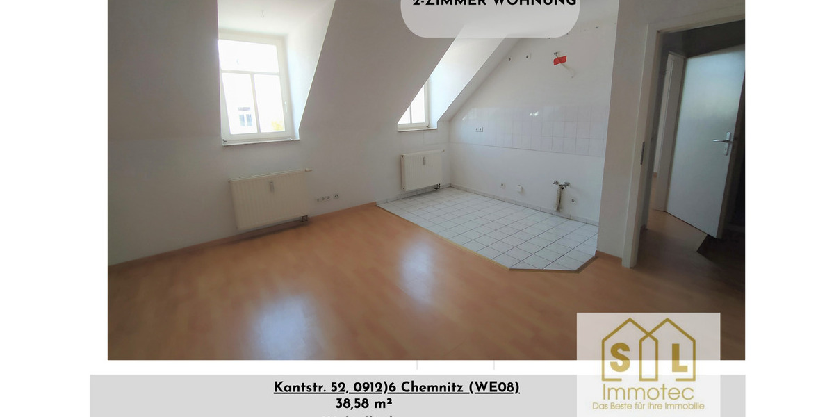 Etagenwohnung Chemnitz Gablenz - 2 Zimmer, 38 m&sup2;, 230&euro; | Angebot:26859189